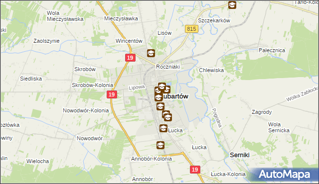 mapa Lubartów, Lubartów na mapie Targeo