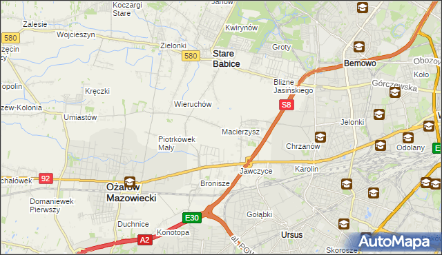 mapa Macierzysz, Macierzysz na mapie Targeo