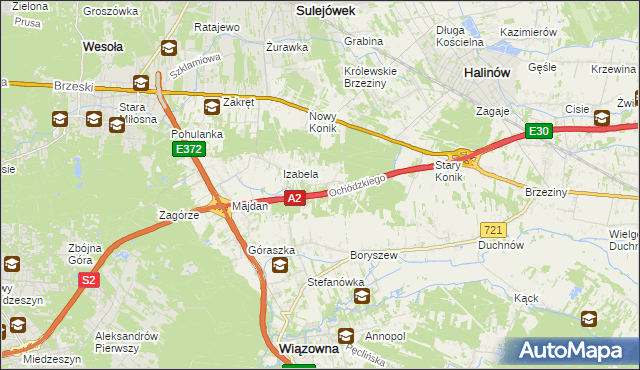 mapa Michałówek gmina Wiązowna, Michałówek gmina Wiązowna na mapie Targeo