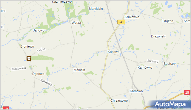 mapa Modrakowo, Modrakowo na mapie Targeo