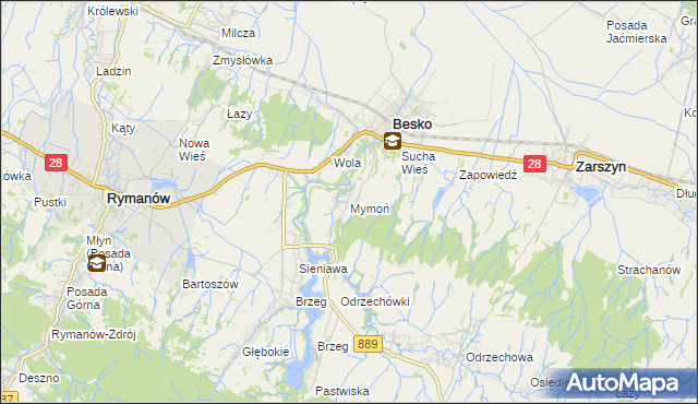 mapa Mymoń, Mymoń na mapie Targeo