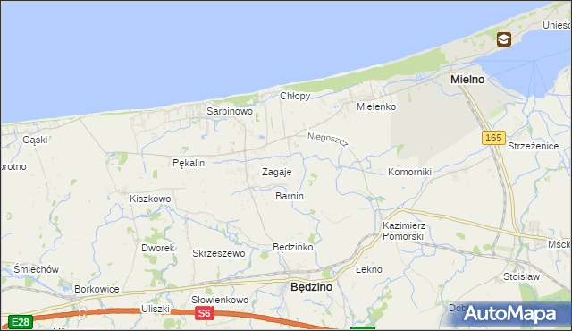 mapa Niegoszcz, Niegoszcz na mapie Targeo