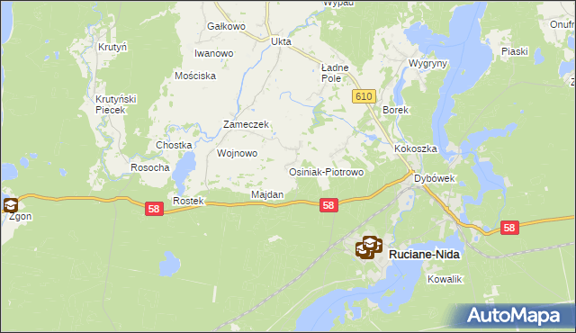 mapa Osiniak-Piotrowo, Osiniak-Piotrowo na mapie Targeo