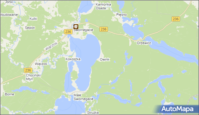 mapa Owink, Owink na mapie Targeo