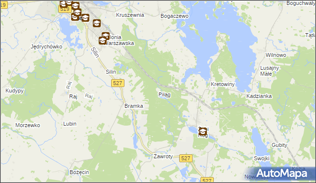 mapa Piłąg, Piłąg na mapie Targeo