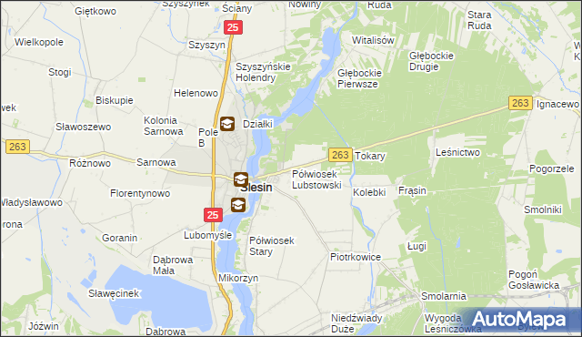 mapa Półwiosek Lubstowski, Półwiosek Lubstowski na mapie Targeo