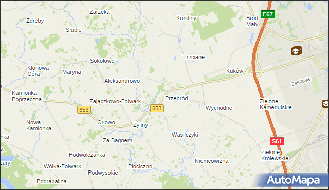 mapa Przebród, Przebród na mapie Targeo