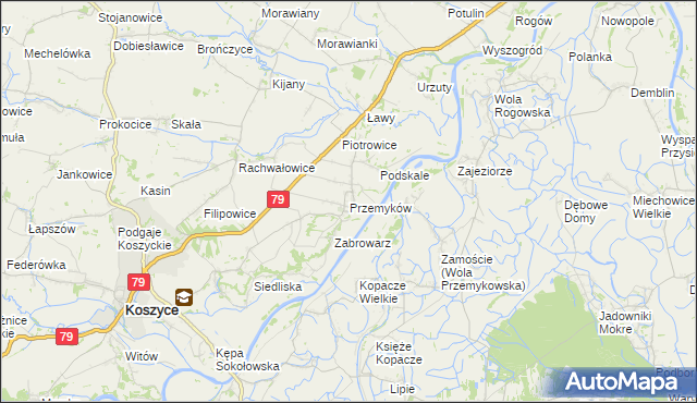 mapa Przemyków, Przemyków na mapie Targeo