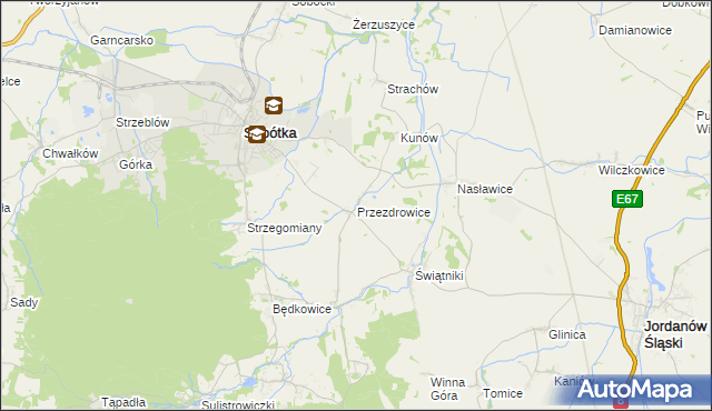 mapa Przezdrowice, Przezdrowice na mapie Targeo