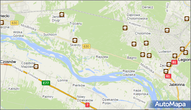 mapa Rajszew, Rajszew na mapie Targeo