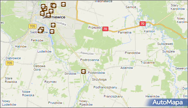mapa Rawiczów, Rawiczów na mapie Targeo
