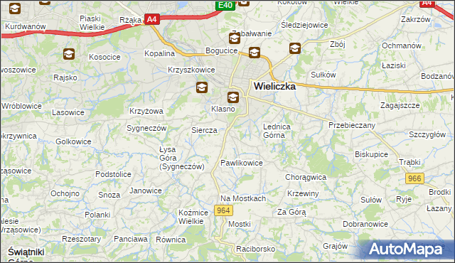 mapa Rożnowa, Rożnowa na mapie Targeo