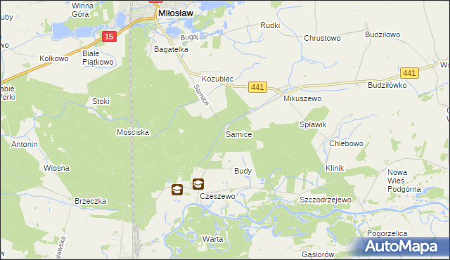 mapa Sarnice, Sarnice na mapie Targeo