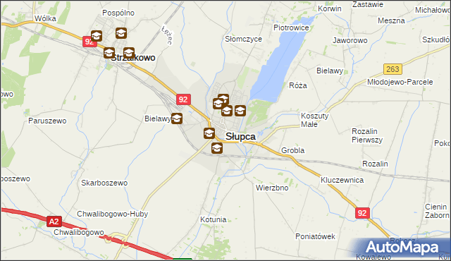 mapa Słupca, Słupca na mapie Targeo