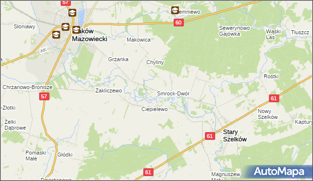 mapa Smrock-Dwór, Smrock-Dwór na mapie Targeo