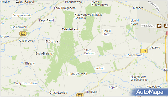 mapa Stare Bulkowo, Stare Bulkowo na mapie Targeo
