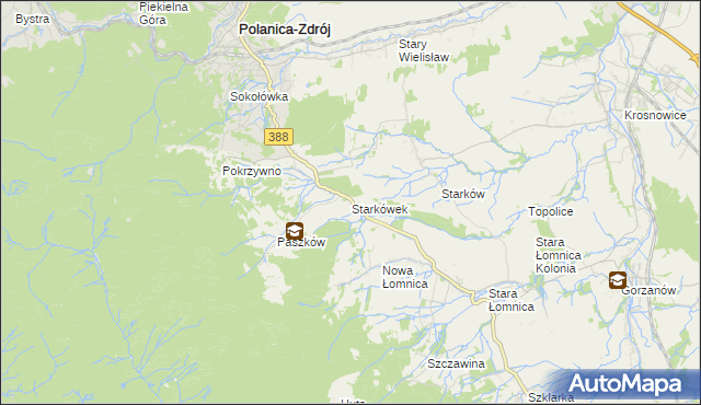 mapa Starkówek, Starkówek na mapie Targeo