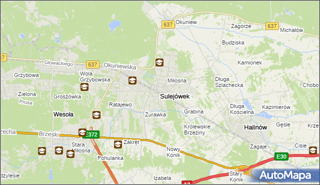 mapa Sulejówek, Sulejówek na mapie Targeo