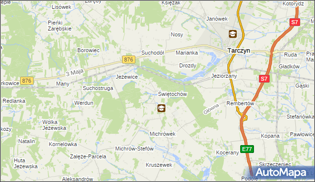 mapa Świętochów, Świętochów na mapie Targeo