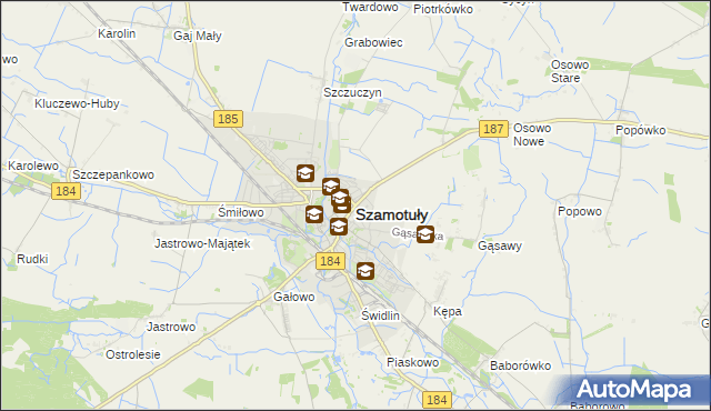 mapa Szamotuły, Szamotuły na mapie Targeo