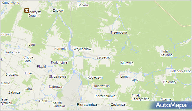 mapa Szczecno, Szczecno na mapie Targeo