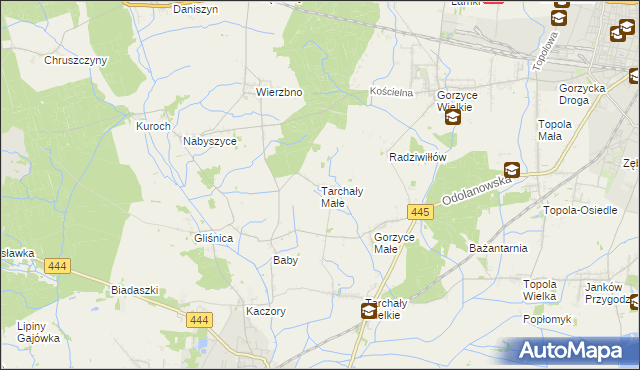 mapa Tarchały Małe, Tarchały Małe na mapie Targeo