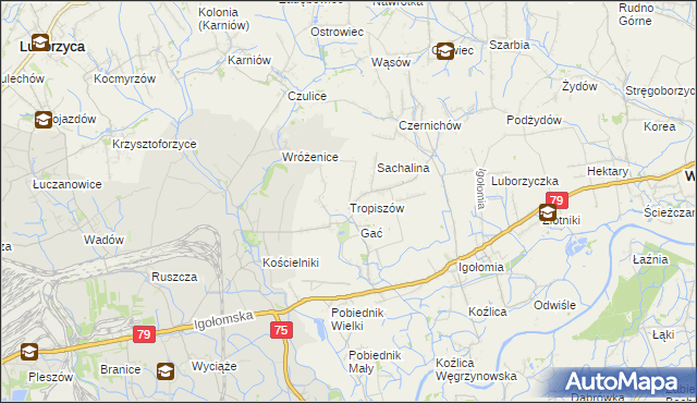 mapa Tropiszów, Tropiszów na mapie Targeo