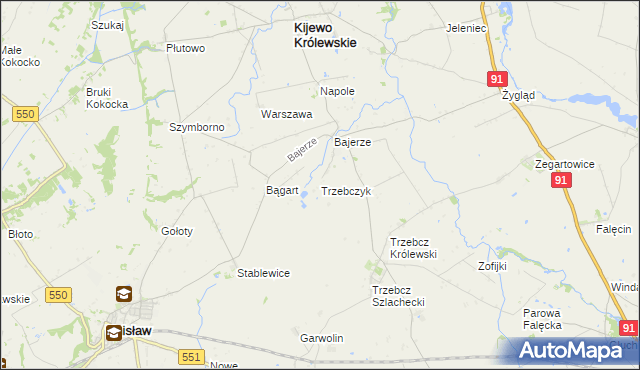 mapa Trzebczyk, Trzebczyk na mapie Targeo