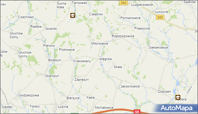 mapa Węgrów gmina Długołęka, Węgrów gmina Długołęka na mapie Targeo