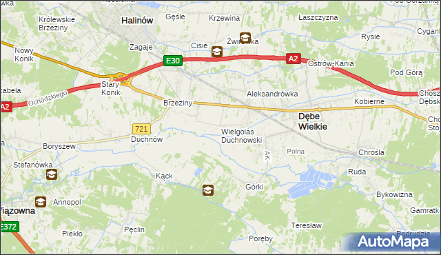 mapa Wielgolas Duchnowski, Wielgolas Duchnowski na mapie Targeo
