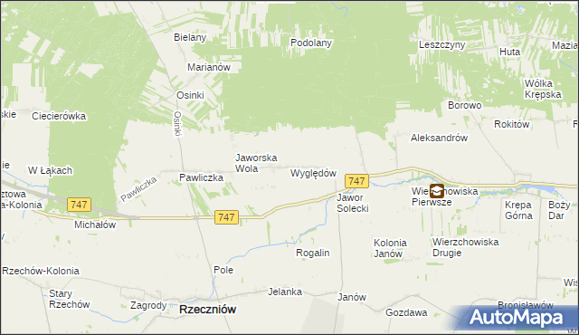 mapa Wyględów, Wyględów na mapie Targeo