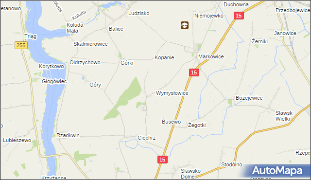 mapa Wymysłowice, Wymysłowice na mapie Targeo