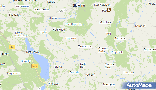 mapa Zambrzyca, Zambrzyca na mapie Targeo