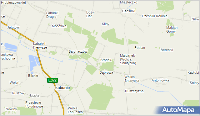 mapa Bródek, Bródek na mapie Targeo