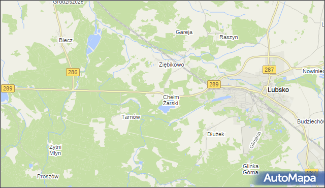 mapa Chełm Żarski, Chełm Żarski na mapie Targeo