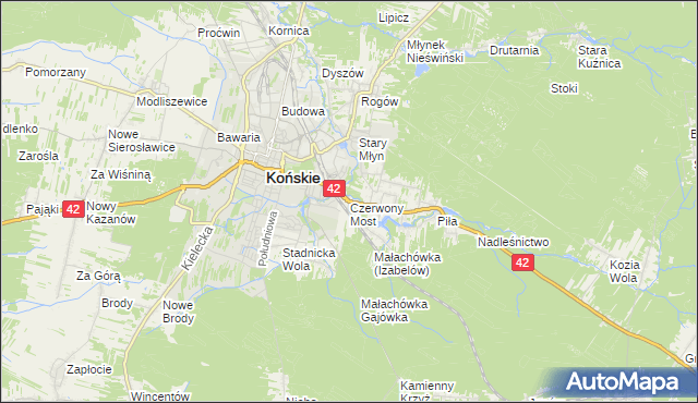 mapa Czerwony Most, Czerwony Most na mapie Targeo