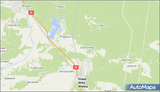 mapa Dobromierz gmina Nowa Wieś Wielka, Dobromierz gmina Nowa Wieś Wielka na mapie Targeo