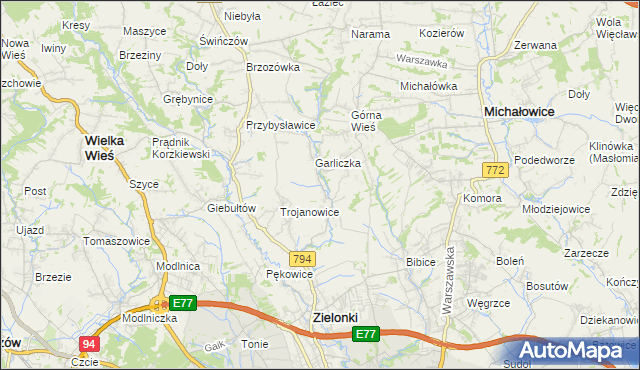 mapa Garlica Duchowna, Garlica Duchowna na mapie Targeo