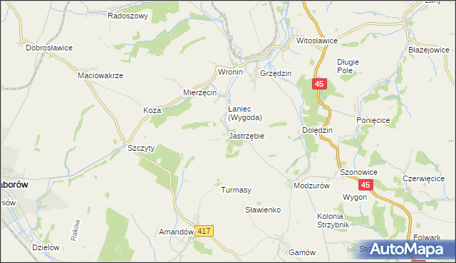 mapa Jastrzębie gmina Rudnik, Jastrzębie gmina Rudnik na mapie Targeo