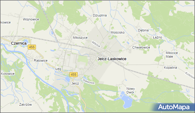 mapa Jelcz-Laskowice, Jelcz-Laskowice na mapie Targeo