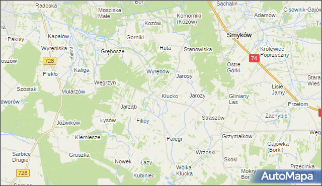 mapa Kłucko, Kłucko na mapie Targeo