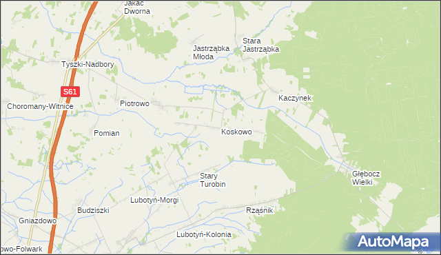 mapa Koskowo, Koskowo na mapie Targeo
