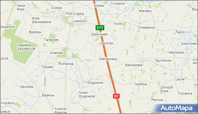 mapa Maciejówka, Maciejówka na mapie Targeo