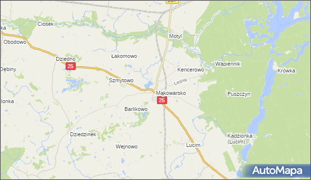 mapa Mąkowarsko, Mąkowarsko na mapie Targeo