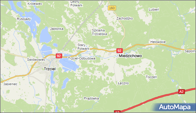 mapa Nowy Młyn gmina Miedzichowo, Nowy Młyn gmina Miedzichowo na mapie Targeo