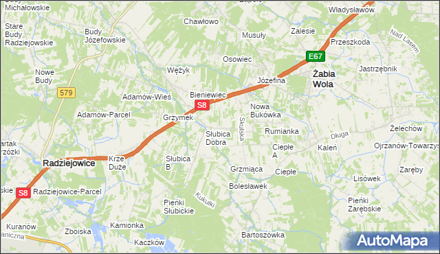 mapa Oddział, Oddział na mapie Targeo