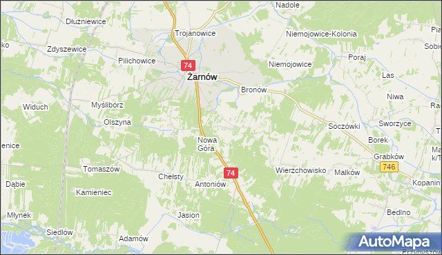 mapa Paszkowice, Paszkowice na mapie Targeo