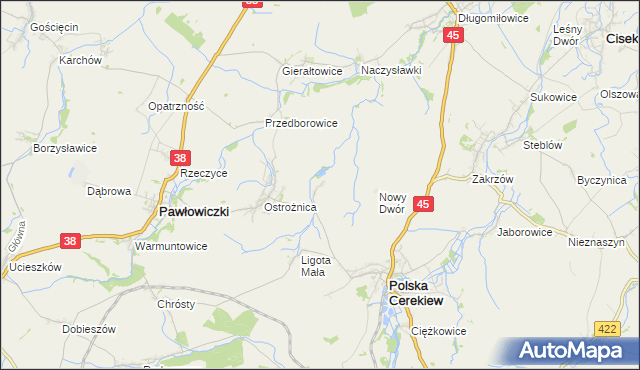 mapa Połowa, Połowa na mapie Targeo