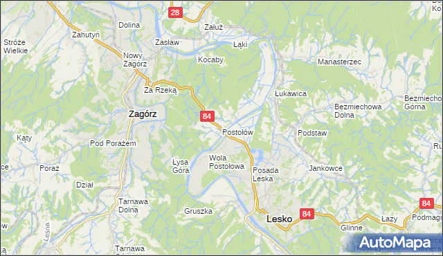 mapa Postołów, Postołów na mapie Targeo