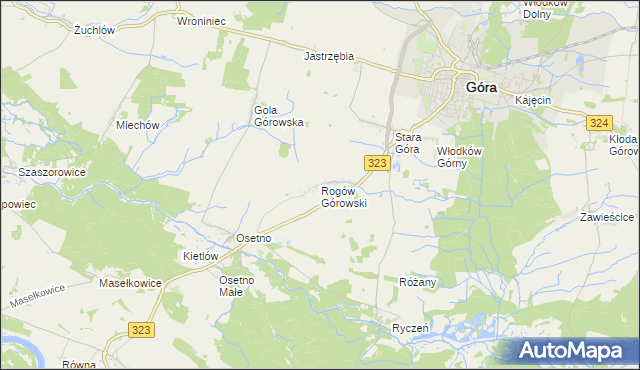 mapa Rogów Górowski, Rogów Górowski na mapie Targeo
